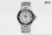 Ebel Sport Wave DAU, Ref. 6087621, Quartz, Edelstahl mit goldenen Schrauben und Nieten auf der Lünette und Goldkrone, Edelstahlband mit Faltschließe, ...