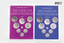 Walther Haupt, 2 Bände, Sächsische Münzkunde Textband, 301 Seiten und Tafelband, 141 Tafeln, VEB Verlag, Berlin 1974, Lizensausgabe