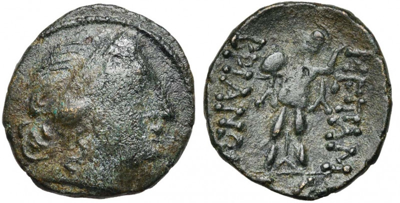 THRACE, MESEMBRIA, AE bronze, 3e-2e s. av. J.-C. D/ T. fém. diad. à d. R/ MEΣAM-...