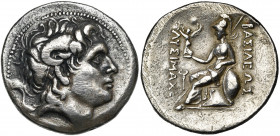 ROYAUME DE THRACE, Lysimaque (306-281), AR tétradrachme, 288-282 av. J.-C., Amphipolis. D/ T. diad. d''Alexandre le Grand à d., portant la corne d''Am...