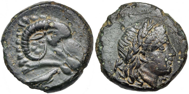 TROADE, KEBREN, AE bronze, 4e s. av. J.-C. D/ T. de bélier à d. En dessous, aigl...