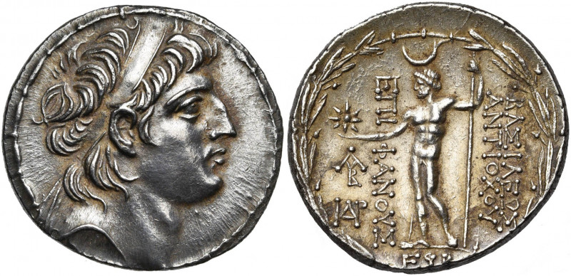 ROYAUME SELEUCIDE, Antiochos VIII Grypous, 1er règne (121-114), AR tétradrachme,...