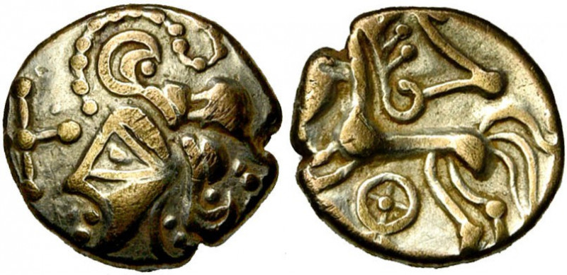 ARMORIQUE, Osismii, AV quart de statère. D/ T. à g., les cheveux disposés en tro...