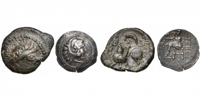HONGRIE, AE tétradrachme (bronze). Type Kapostaler. D/ T. l. à d. R/ Cavalier ca...