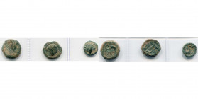 ESPAGNE, ARSE, (Sagunto), lot de 3 p. au type Coquillage/Dauphin: quadrans (2), sextans. Alvarez Burgos 1628, 1629 et 1638.
Beau à Très Beau (Fine - ...