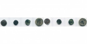 ESPAGNE, GADES, (Cadix), lot de 4 p.: 100-20 av. J.-C., semis, T. d''Hercule et massue/Deux thons à g.; quadrans, T. d''Hercule et massue/Dauphin, T. ...