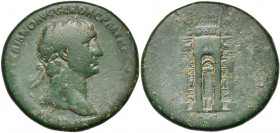 TRAJAN (98-117), AE sesterce, 104-111, Rome. D/ IMP CAES NERVAE TRAIANO AVG GER DAC PM TR P COS V PP T. l. à d. R/ SPQR OPTIMI PRINCIPI/ SC Arc de tri...