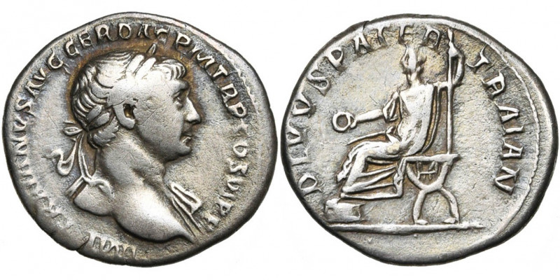 TRAJAN (98-117), AR denier, 112-117, Rome. D/ IMP TRAIANVS AVG GER DAC P M TR P ...