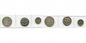 ALLEMAGNE, lot de 3 p.: Halle, Adelgod von Veltheim (1107-1119), bractéate (Slg. Bonhof 899); Lindau, bractéate, vers 1295-1335 (Cahn 188); Saxe, Wend...