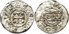 NEDERLAND, FRIESLAND, Graafschap, Egbert I (1038/1039-ca. 1050), AR denarius, Stavoren. Vz/ + ECBERTVS Kruis met vier punten in de hoeken. Kz/ NOTΛ tu...