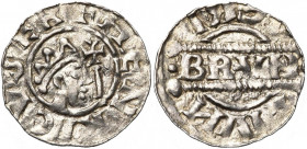 NEDERLAND, FRIESLAND, Graafschap, Bruno III (1050-1057), AR denarius, Leeuwarden. Vz/ Gekroond hoofd naar r., met daarvoor een scepter. Kz/ In het mid...