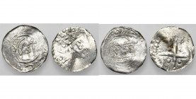 NEDERLAND, lot van 2 denarii, imitaties van het Fries type van Egbert I (1038-1050) en Bruno III (1050-1057).
Fraai (Fine)