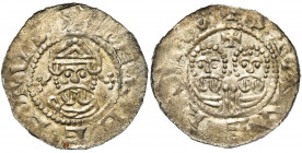 NEDERLAND, FRIESLAND, Graafschap, Egbert II (1068-1090), AR denarius, 1068-1077 (?), Stavoren. Vz/ + VECBERTVS Gekroond bb. v.v. Kz/ + STΛVERONV Bb. v...