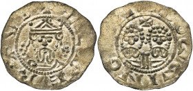 NEDERLAND, FRIESLAND, Graafschap, Egbert II (1068-1090), AR denarius, 1068-1077 (?), Dokkum. Vz/ + ECBERTVS Gekroond bb. v.v. Kz/ + DOGGINGVN Bb. van ...