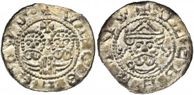 NEDERLAND, FRIESLAND, Graafschap, Egbert II (1068-1090), AR denarius, 1068-1077 (?), zonder muntplaats. Vz/ + VECBERTVS Gekroond bb. v.v. Kz/ + VECBER...