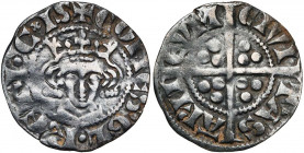 NEDERLAND, GELDERLAND, Graafschap, Reinoud I (1272-1326), AR sterling, ca. 1290, Arnhem. Vz/ + COMES· GL·REN·CIS Gekroond hoofd v.v. Kz/ CIVI-TAS- AR...