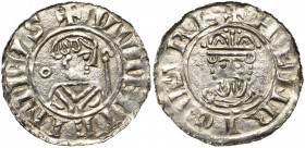 NEDERLAND, GRONINGEN, Willem van Pont, bischop van Utrecht (1054-1076), AR denarius, Groningen. Met koning Hendrik III of Hendrik IV. Vz/ Bb. r. met s...