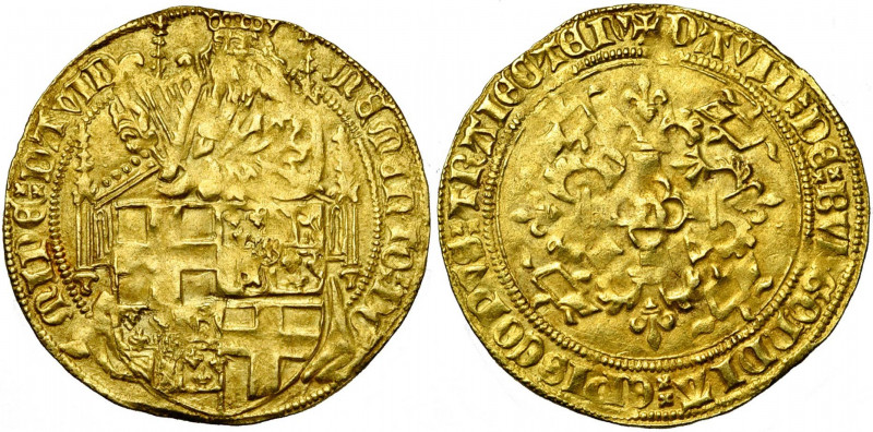 NEDERLAND, UTRECHT, Bisdom, David van Bourgondië (1455-1496), AV gouden Davidsha...