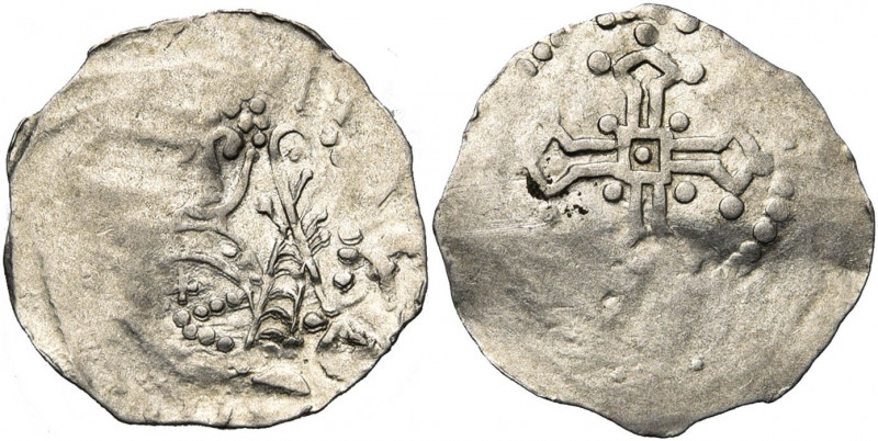NEDERLAND, AR denarius, ca. 1050, onbekende muntplaats. Vz/ Bischop v.v. met sta...