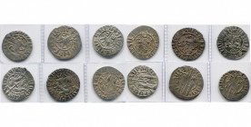 ARMENIE, Royaume, lot de 6 trams: Levon Ier (3); Hetoum et Zabel (3), R/ Lion marchant, lion marchant avec croix sur le dos (2).
Très Beau (Very Fine...