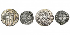 ARMENIE, Royaume, Hetoum Ier (1226-1270), AR tram. Type au lion marchant. D/ La reine Zabel et le roi deb. de f., ten. entre eux une longue croix. Un ...