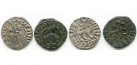 ARMENIE, Royaume, Hetoum Ier (1226-1270), lot de 2 p.: tram, R/ Lion à d., une croix courte sur le dos; kardez, T. du roi/Croix patriarcale ornée.
Tr...