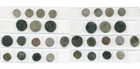 ARMENIE, Royaume, lot de 16 p.: Levon Ier, 4 trams variés; 3 tanks, six et sept points sur la couronne; Hetoum Ier, tank, R/ Croix croisetée, une peti...
