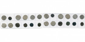 ARMENIE, Royaume, lot de 12 p.: Levon IV, takvorin, D/ Lettres et de part et d''autre du roi; pogh, R/ Croix cantonnée de quatre étoiles; takvorin s...
