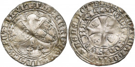 BRABANT, Duché, Philippe de Saint-Pol, régent (1420-1422), AR double gros drielander, Waelhem. Au titre de comte de Ligny et de Saint-Pol. D/ Dans un ...