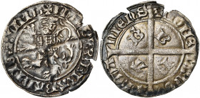 BRABANT, Duché, Philippe de Saint-Pol, duc (1427-1430), AR double gros cromsteert, 1429-1431, Louvain. Imitation du cromsteert de Philippe le Bon. D/ ...