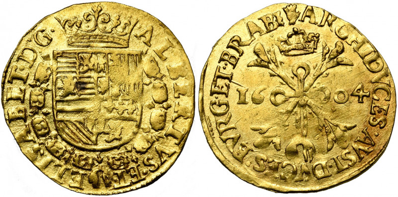 BRABANT, Duché, Albert et Isabelle (1598-1621), AV double albertin, 1604, Anvers...