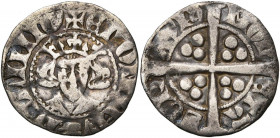CAMBRESIS, Seigneurie de Serain, Waleran II de Luxembourg, sire de Ligny (1304-1353 et 1364-1366), AR esterlin, vers 1315. D/ +  DOMINVS D LINHY (s...