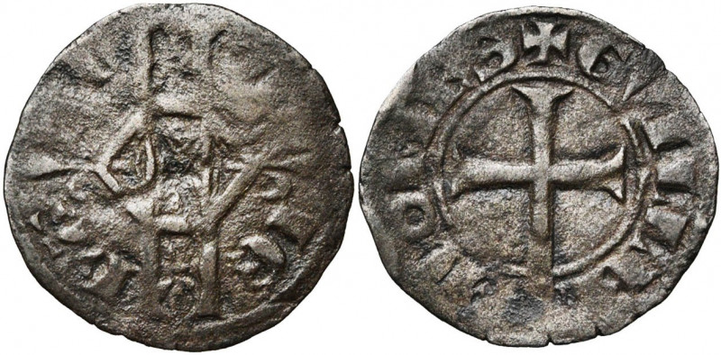 HAINAUT, Comté, Guillaume Ier (1304-1337), billon bourgeois. D/ Monogramme de Ha...
