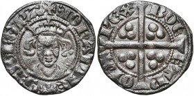 LUXEMBOURG, Comté, Jean l''Aveugle (1309-1346), AR esterlin, avant 1335, Luxembourg. Au titre de roi de Bohême et de Pologne. D/ + IOHANNE (aigle) S...