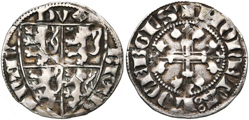 LUXEMBOURG, Duché, Wenceslas Ier (1353-1383), AR esterlin (brabantinus), vers 13...