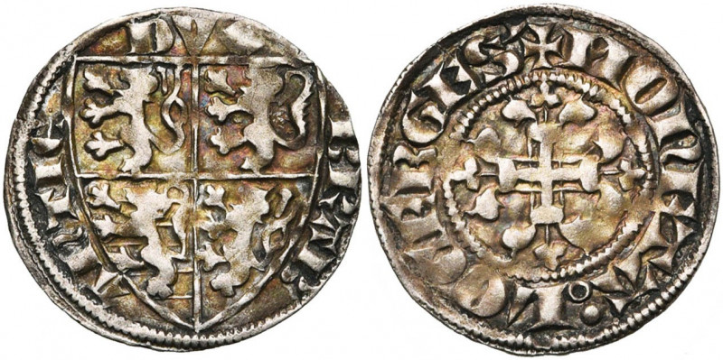 LUXEMBOURG, Duché, Wenceslas Ier (1353-1383), AR esterlin (brabantinus), vers 13...