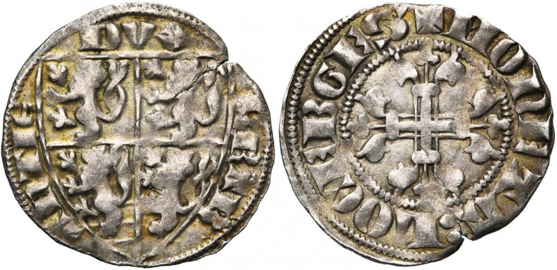 LUXEMBOURG, Duché, Wenceslas Ier (1353-1383), AR esterlin (brabantinus), vers 13...