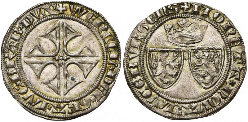 LUXEMBOURG, Duché, Wenceslas Ier (1353-1383), AR blan-gros, vers 1380, Luxembour...