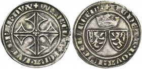LUXEMBOURG, Duché, Wenceslas Ier (1353-1383), AR blan-gros, vers 1380, Luxembourg. Au titre de duc de Brabant. D/ + WENCEL DEI GRA LVC BRAB SVX Croix ...