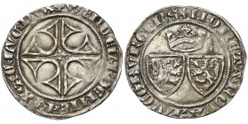 LUXEMBOURG, Duché, Wenceslas II (1383-1388), AR blan-gros, s.d. (1383-1384), Luxembourg. Au titre de roi de Bohême. D/ + WENCEL BOEMIE REX AC LVC DVX ...