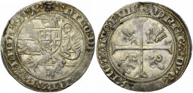 LUXEMBOURG, Duché, Antoine de Bourgogne et Elisabeth de Görlitz, engagistes (1412-1415), AR nouveau gros, Luxembourg. D/ + ANTHO'' DI'' GRA'' BRAB'' Z...