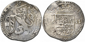 LUXEMBOURG, Duché, Philippe IV (1621-1665), AR escalin, 1641, Luxembourg. D/ Lion deb. à g., ten. une épée et un écu d''Autriche-Bourgogne. R/ Ecu cou...