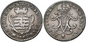 LUXEMBOURG, Duché, Marie-Thérèse (1740-1780), Cu liard, 1760, Bruxelles. D/ Ecu couronné, dans un cartouche orné. R/ Monogramme couronné. Weiller 238C...