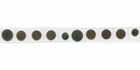 LUXEMBOURG, Duché, Marie-Thérèse (1740-1780), lot de 5 p.: double liard, 1757, Bruxelles; liard, 1757, 1759 et 1760, Bruxelles; 1/8 sol, 1775, Bruxell...