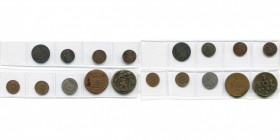 LUXEMBOURG, Duché, lot de 9 p.: Marie-Thérèse, liard, 1759, Bruxelles; 1/8 sol, 1775, Bruxelles (2); Joseph II, demi-liard, 1783, 1784 et 1789, Bruxel...