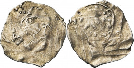 LIEGE, AR denier, Ciney. Au titre d''Henri III, empereur (1046-1056). D/ IM[P• HENRICVS] T. diad. à g. R/ [+CEV+NA+CEN+SIS] Dans le champ: HOII entre ...
