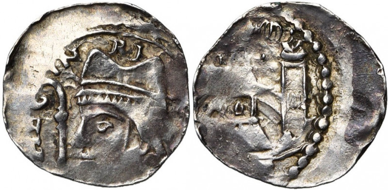 LIEGE, Principauté, Henri de Leez (1145-1164), AR denier, Liège. D/ HE-IN-RI-CVS...