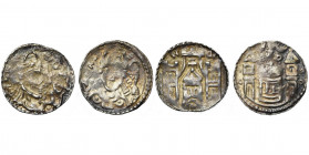 LIEGE, Principauté, Albert de Cuyck (1195-1200), lot de 2 deniers, Huy. Chestret 142, 144.
Beau à Très Beau (Fine - Very Fine)