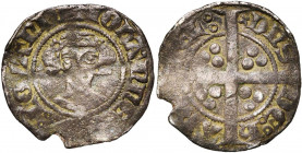 HERSTAL, Jean de Louvain, dit Jean Tristan (1285-1309), billon esterlin. D/ + IOHANNES DE LOVANIO B. de f. R/ DNS- DE H-ARS-TEL Croix longue cant...
