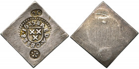 BREDA, belegerd door de Spanjaarden (juli 1624 - 5 juli 1625), AR 20 stuiver, emissie januari 1625. Vz/ Stadswapen, daarboven waardeaanduiding 20, daa...